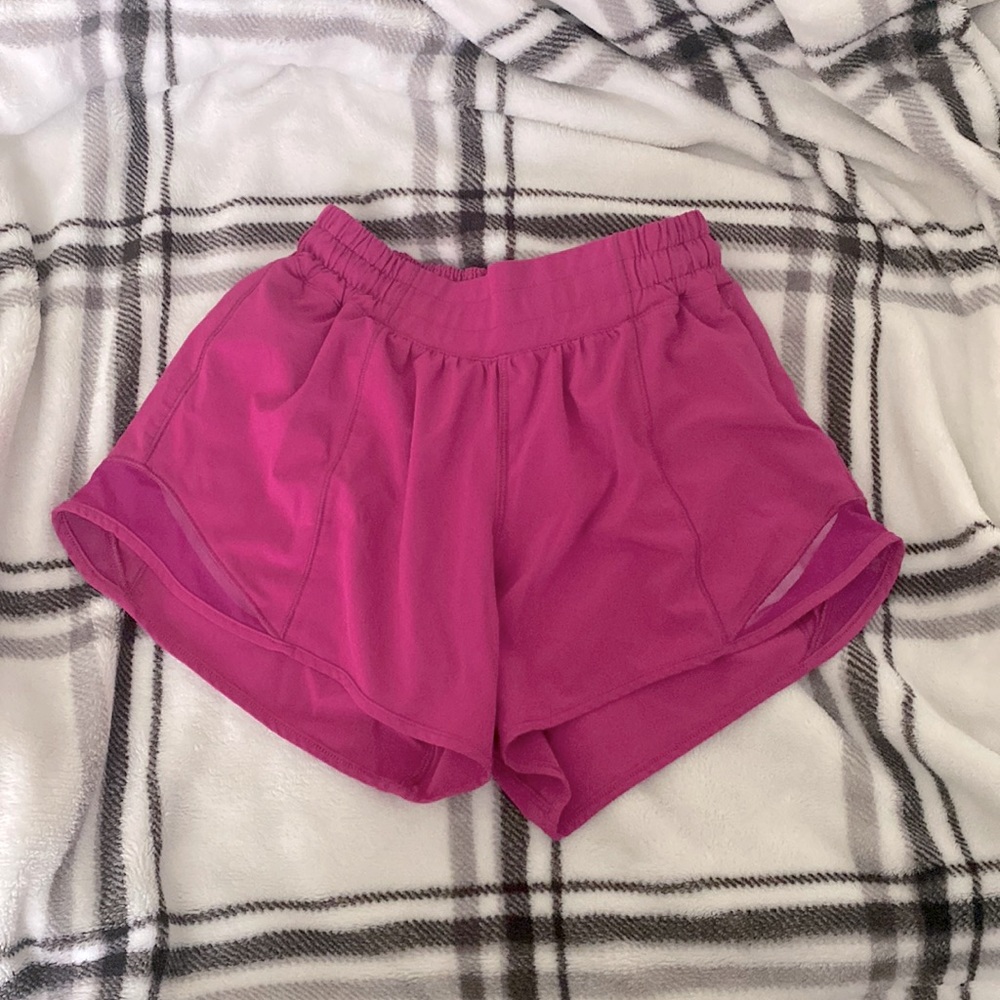 lululemon ripened raspberry shorts size 2 tall